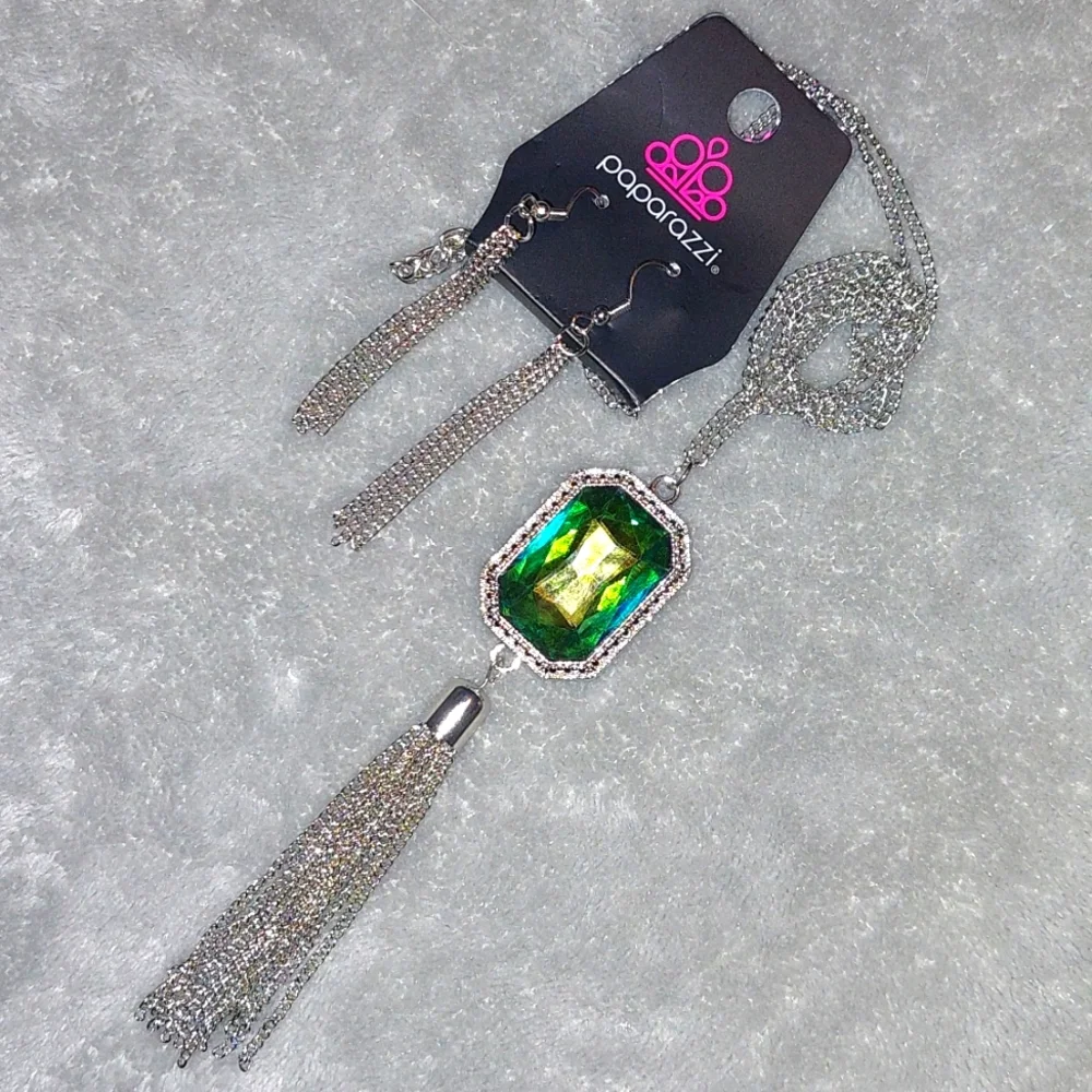 3PCS Green Set: Necklace, Bracelet & Earrings *New* - Picture 8 of 17